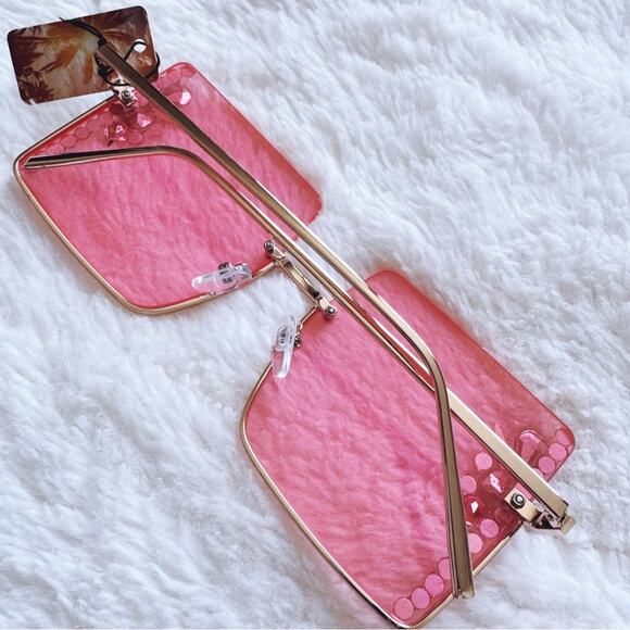 Nora Pink Square Sunglasses - Picture 12 of 13